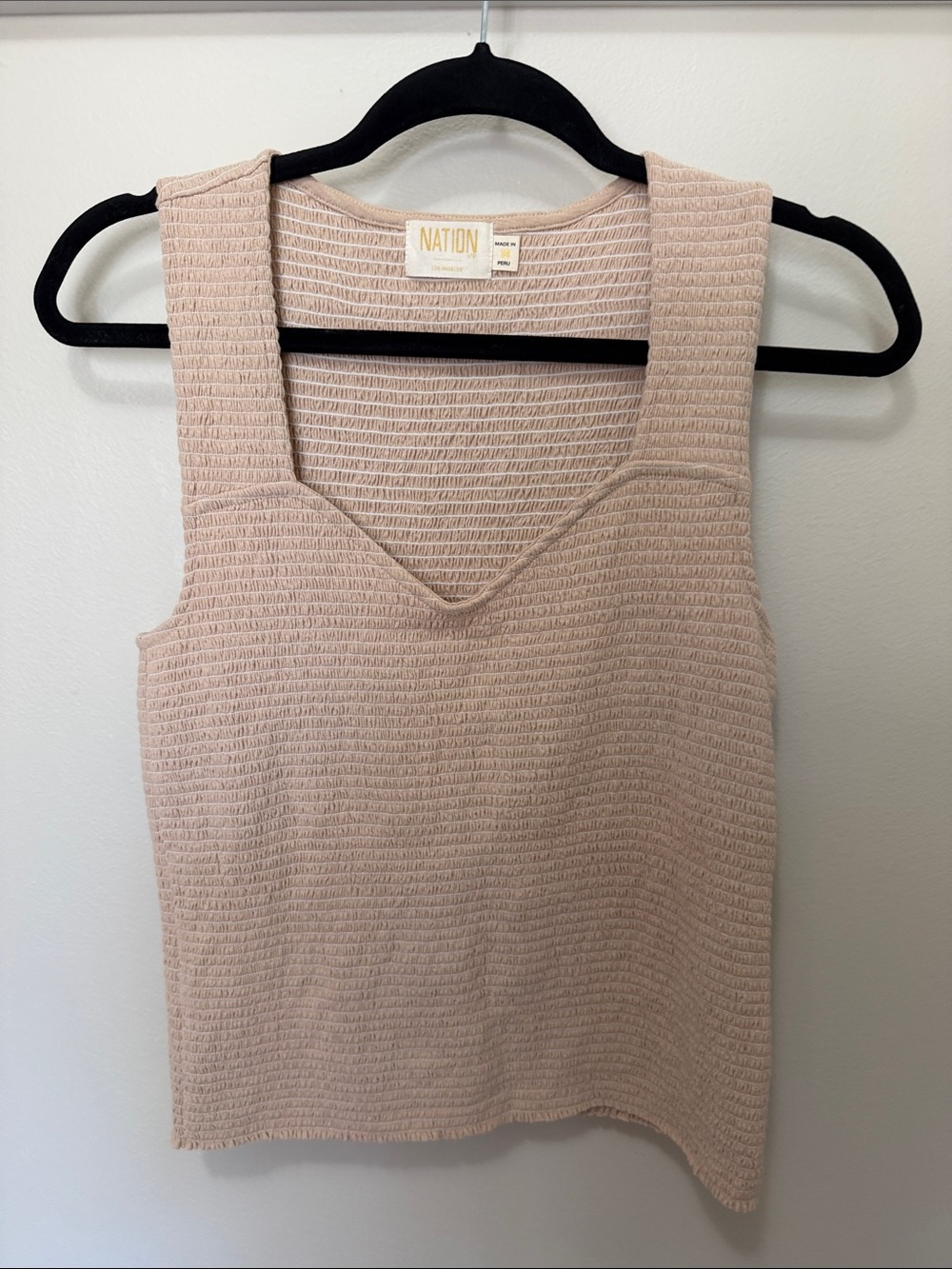 Nation LTD Blush Ribbed V-Neck Tank